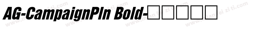 AG-CampaignPln Bold字体转换